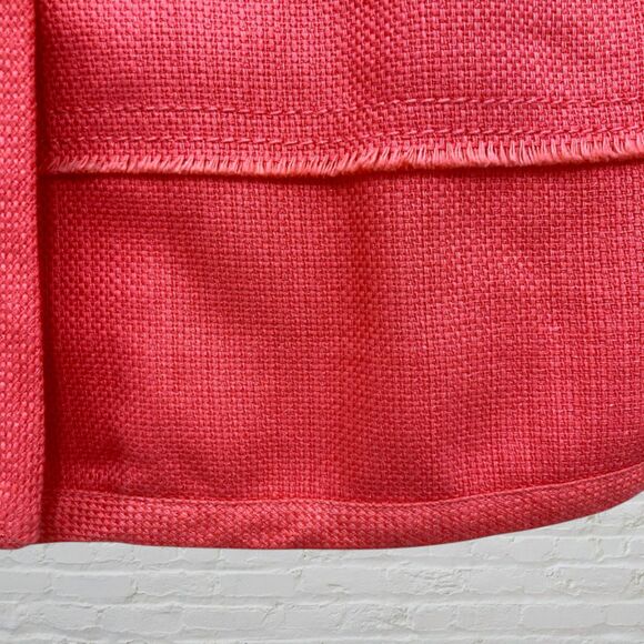 J.Crew Jacket Size 4 Coral Cropped Long Sleeve Fringe Trim Button NWT - Picture 10 of 16